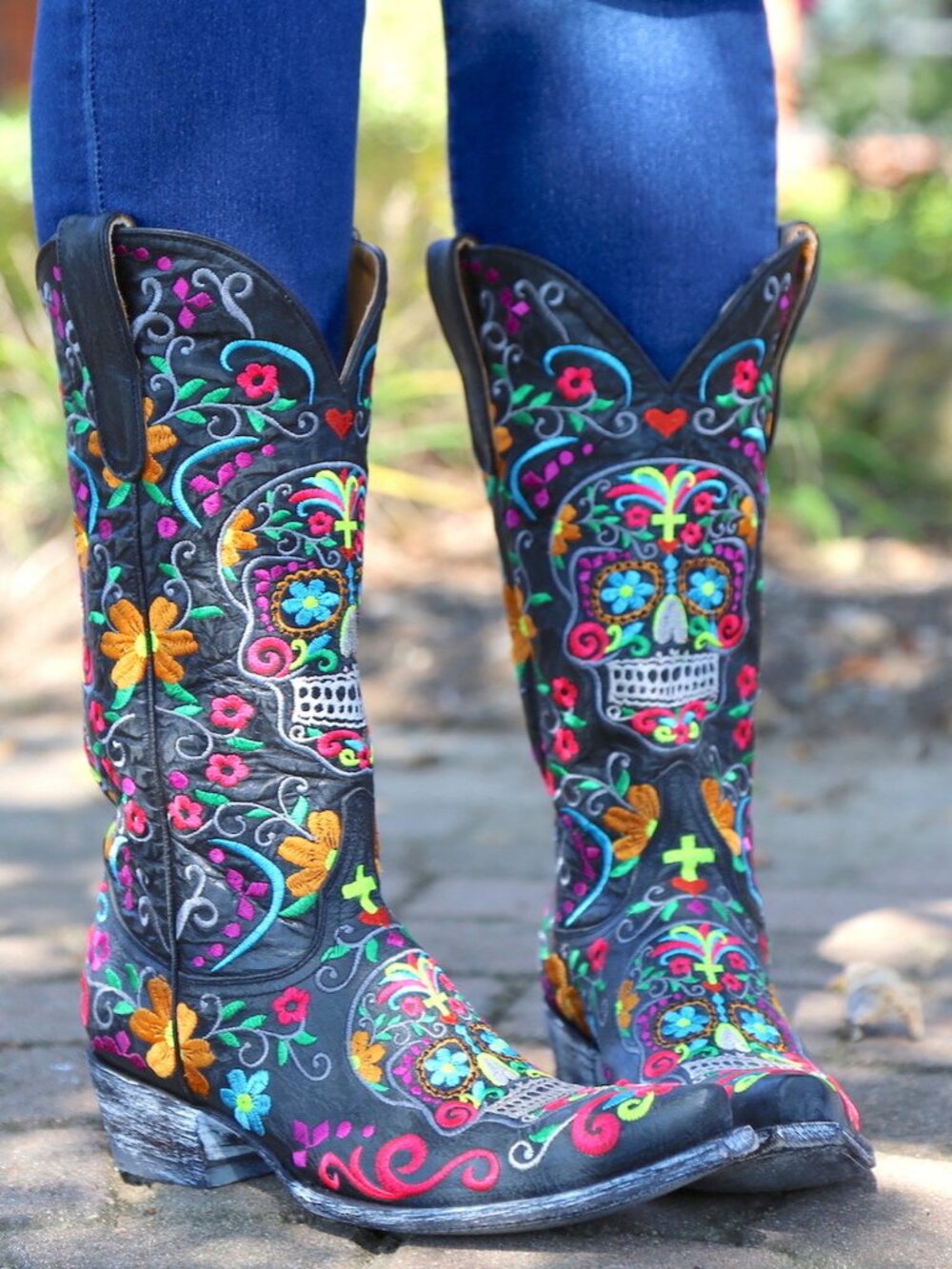 Old Gringo Klak Sugar Skull Boots size 10 - Picture 2 of 8